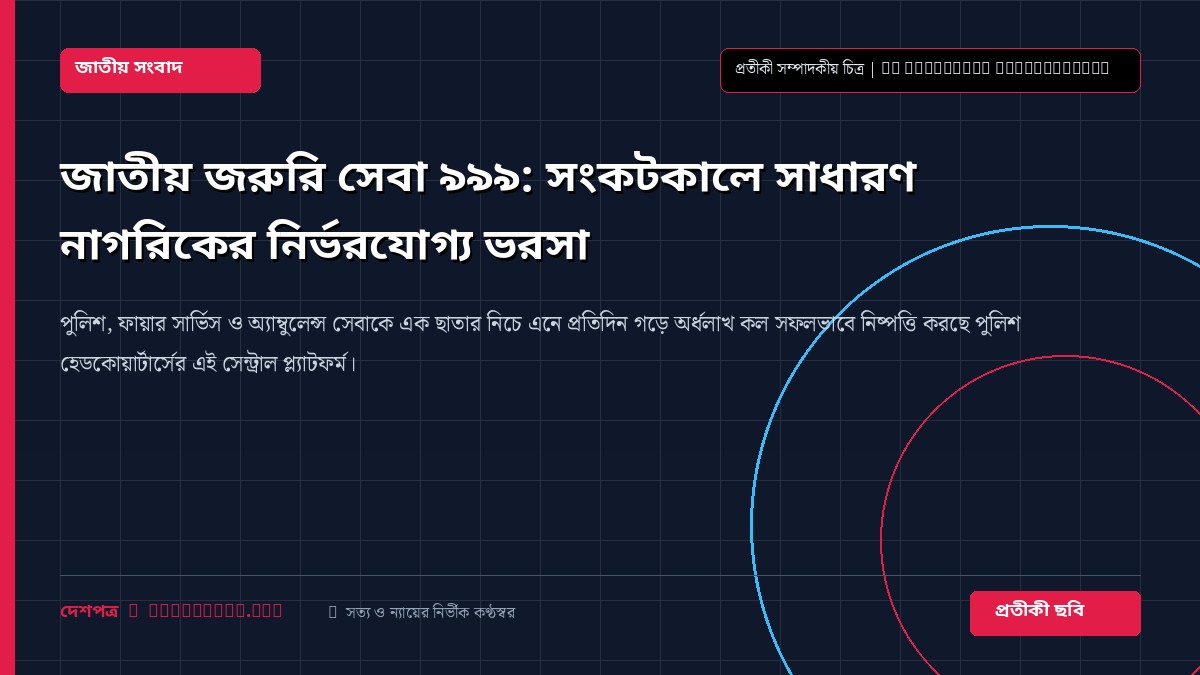 জাতীয় জরুরি সেবা ৯৯৯: সংকটকালে সাধারণ নাগরিকের নির্ভরযোগ্য ভরসা